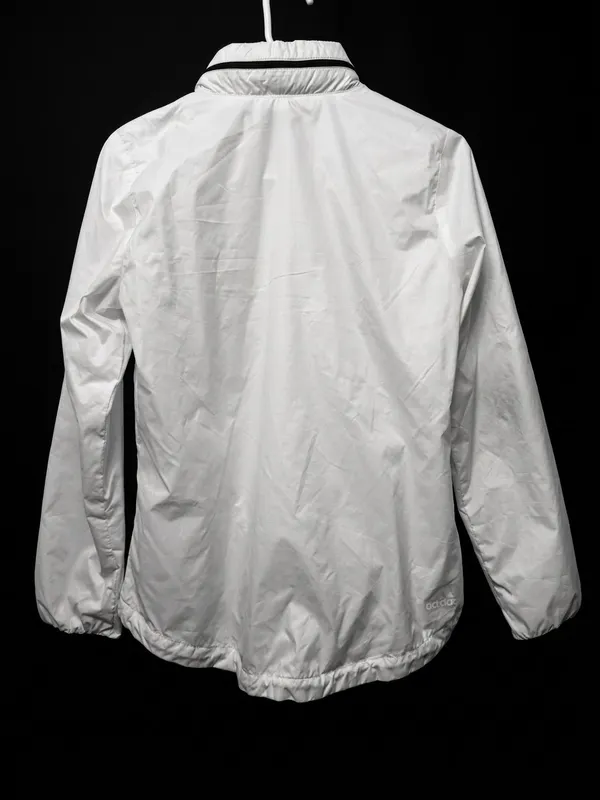 Women’s White Adidas Windbreaker Jacket Full-Zip size small - Image 5