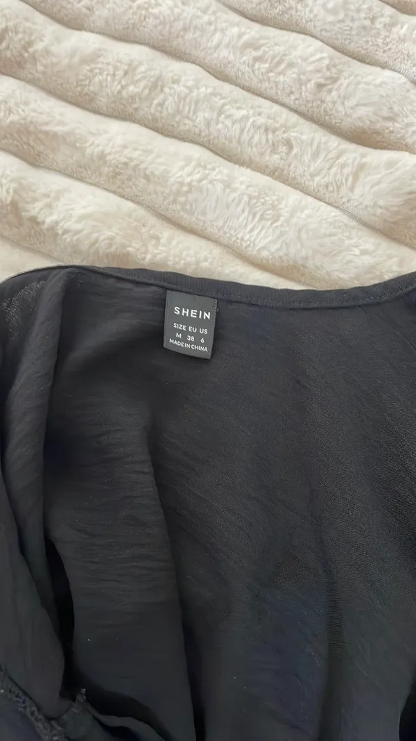Shein Black Ruffle Top - Image 2