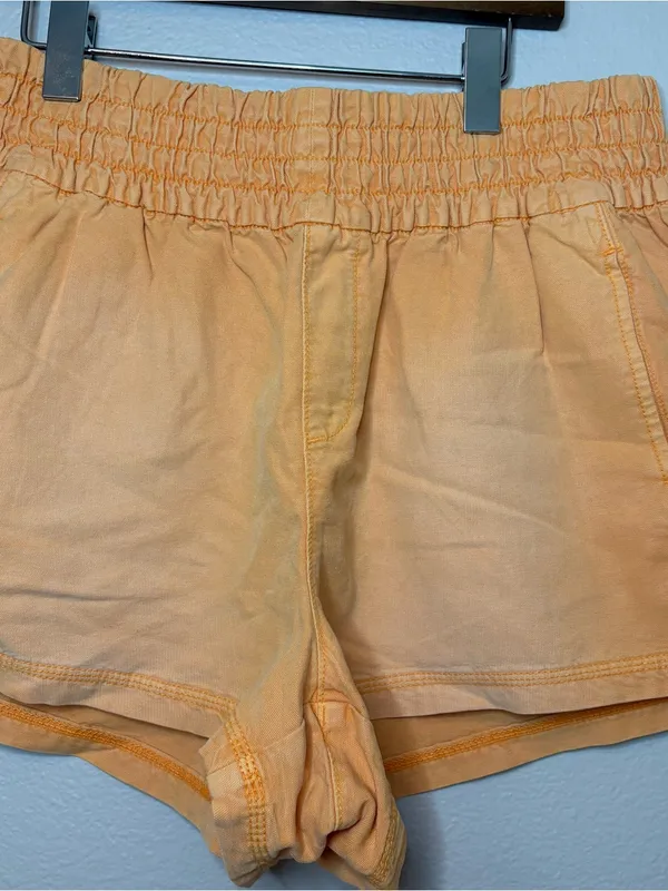 NWT Aerie Babewatch High Waisted Pull On Shorts Orange xl beach summer casual - Image 4