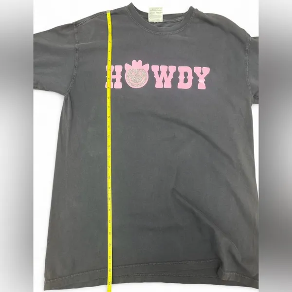 Comfort Colors T-Shirt Medium Heavyweight Garment Dyed Howdy Graphic Western Tee - Image 4