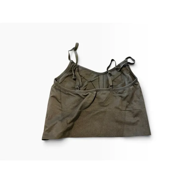 All in Motion Seamless Cami Sports Bra XXL Olive Green Ribbed Athleisure - Image 2