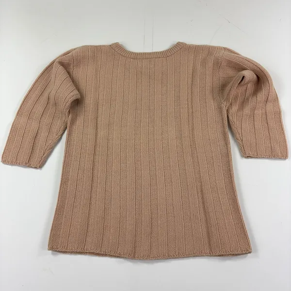 Vintage 80s Neiman Marcus Sweater Womens Large Pink Cashmere Ribbed Crew Neck - Image 7