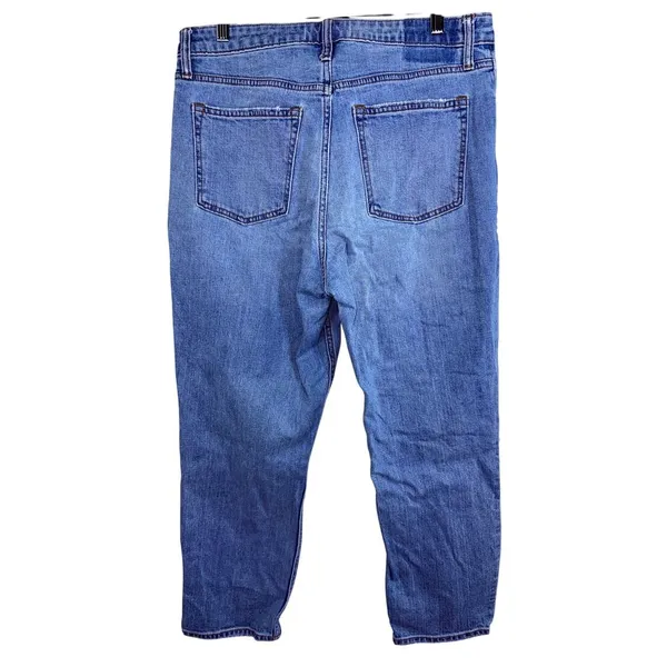 Abercrombie & Fitch Curve Love Mom High Rise Blue Denim Jeans Womens Size 31 12 - Image 2