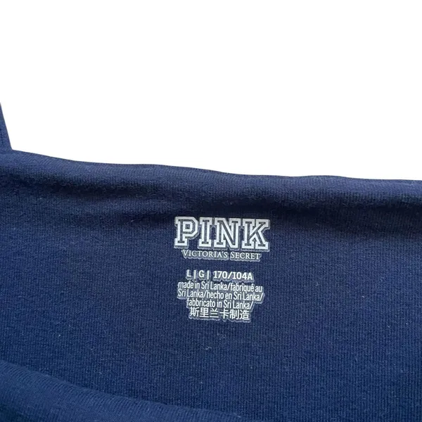 Victoria's Secret PINK Rib Square Neck Active Dress Navy Blue Women's Size Large - Image 6