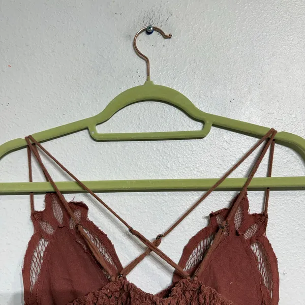 Free People One Copper Adella Crochet Lace Bralette Sz S - Image 7