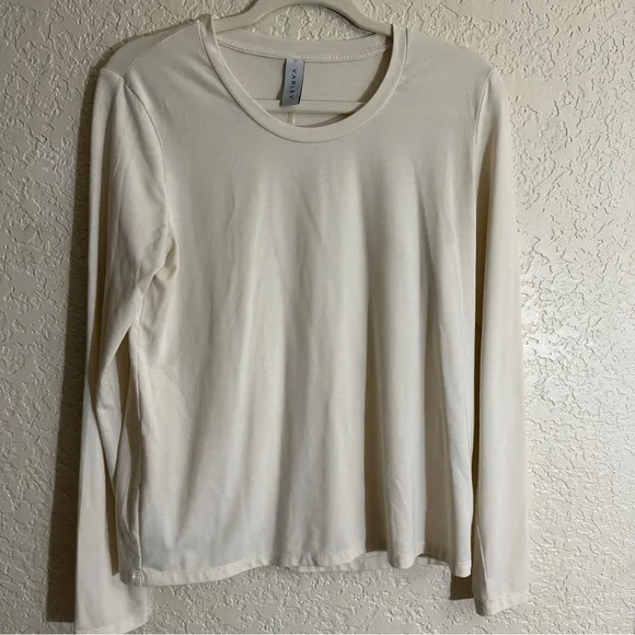Varley Long Sleeve Tee Womens S Cream Crew‎ Neck Activewear Stretch - Image 2