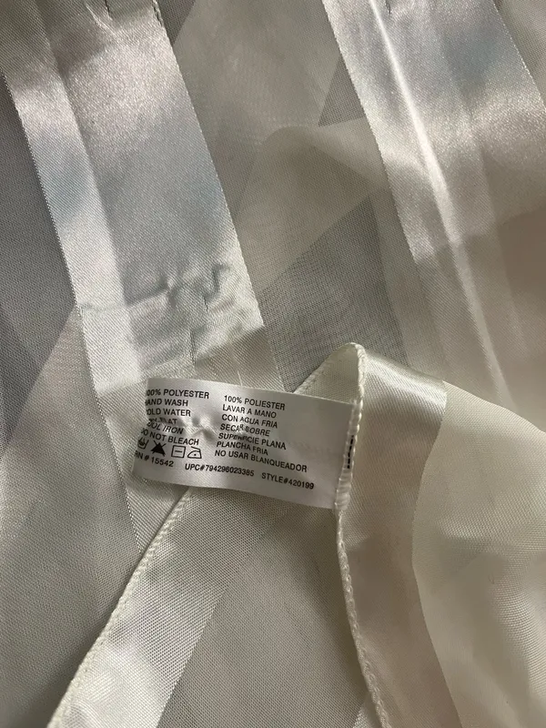 Sheer Striped Scarf White - Image 4