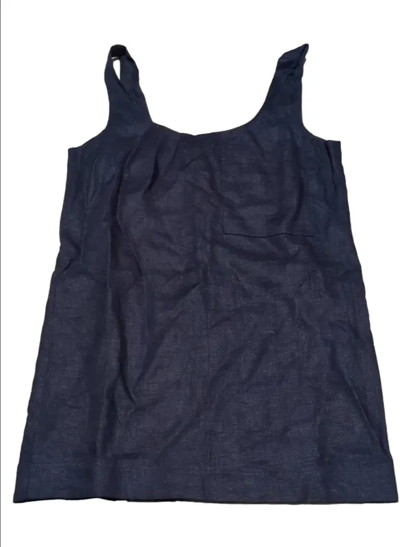 Banana Republic Navy Blue Linen Dress With Pockets Size Small - Image 2