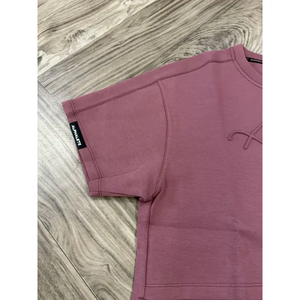 Alphalete Woman’s ELMTS Short SLEEVE Crop Size Medium, Mauve - Image 9
