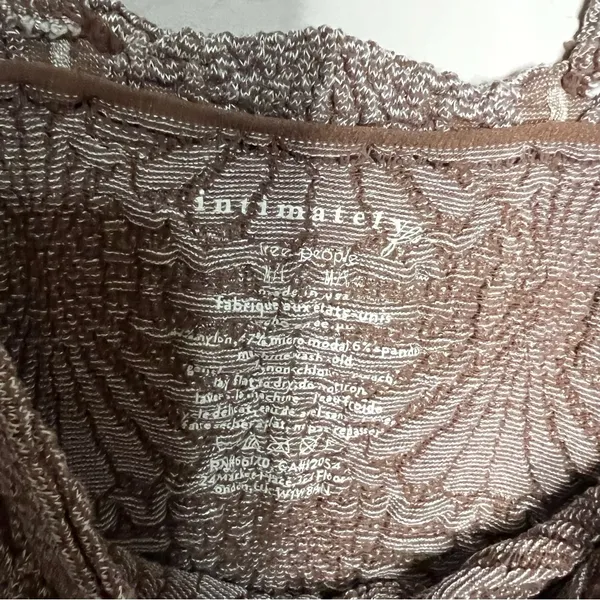 Intimately Free People Love Letter Cami Brown‎ Textured Crop Square Neck Top - Image 8