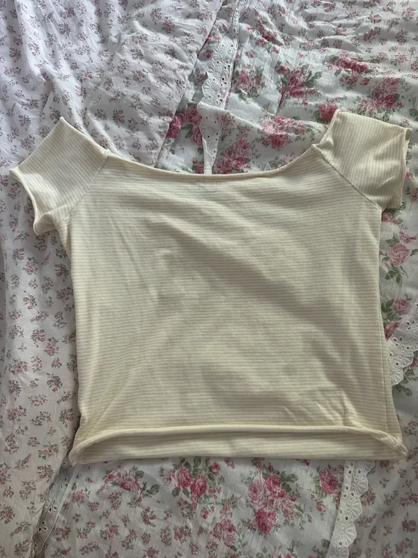 John Galt Yellow Off-The-Shoulder Top - Image 2