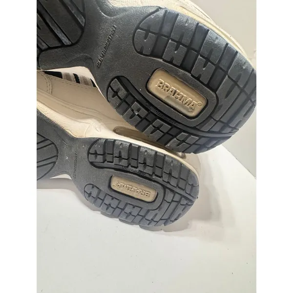 Brahma Eagle Steel Toe Work Sneakers White Navy Leather Chunky Utility Womens 9 - Image 7