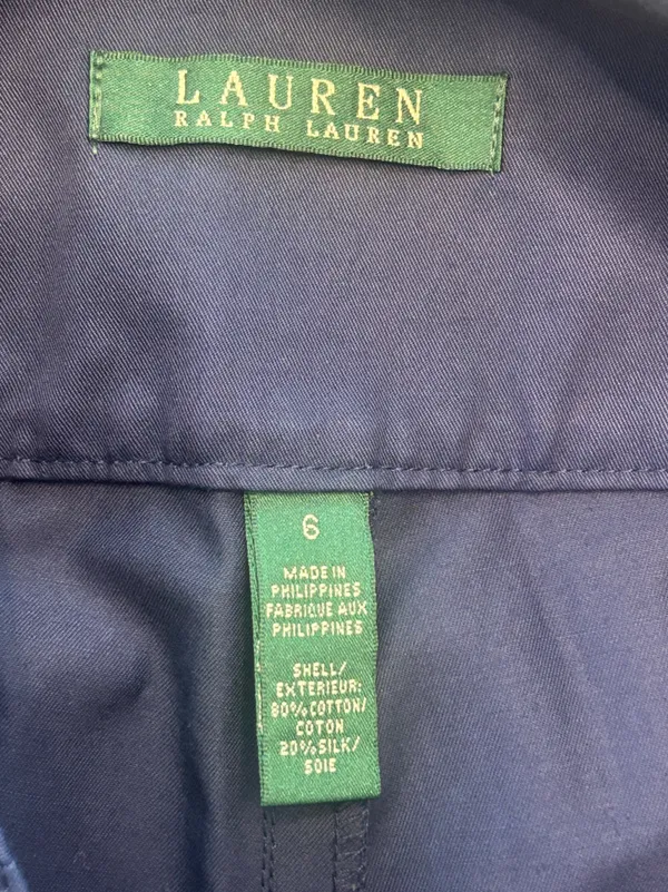 Ralph Lauren high waist Navy Sailor Pants Wide Leg Silk Cotton Blend Old Money 6 - Image 7