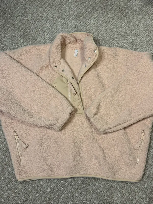 Free People Movement Hit The Slopes Fleece Jacket size small in light pink - Image 2