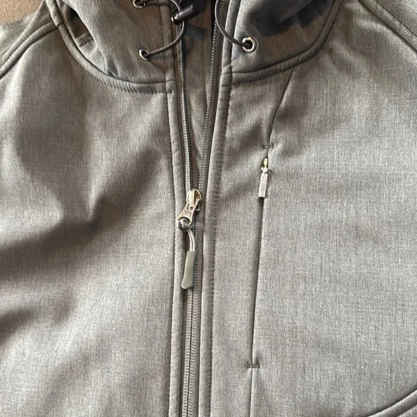 Women’s Dark Gray Ski Jacket with Hood Slim Fit Size M - Image 9