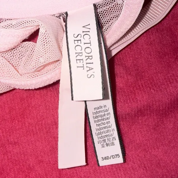 Victoria's Secret Peach Front Close Lace Push Up Underwired Bra Women's Size 34D - Image 3