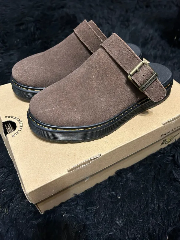 Dr Martens Brookline brown leather mules clogs slip on shoes women’s 9 new - Image 6