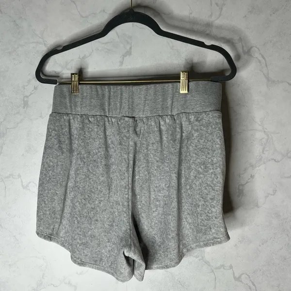 Revolve Heroine Sport Velour Velvet Grey Boost Pull on Shorts - Image 5