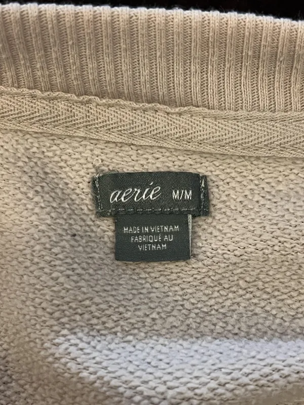Aerie Sweatshirt Womens Medium Cream LOVE Graphic Fleece Pullover Relaxed Fit - Image 7