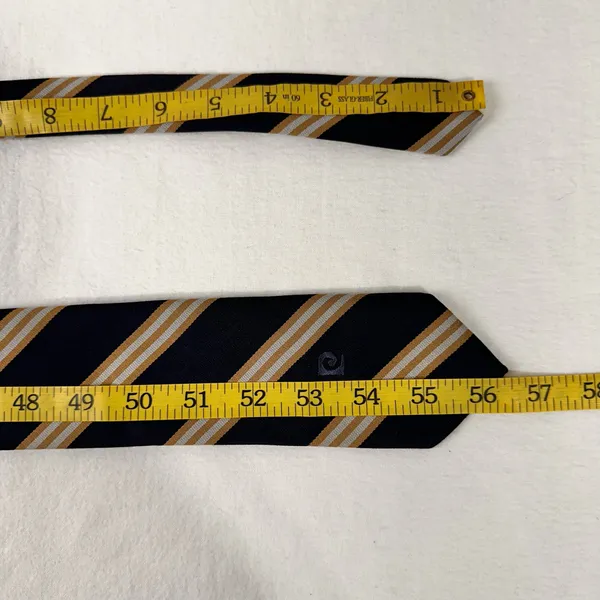 Pierre Cardin Tie Vintage Striped Necktie Blue Multicolor Classic Cravat - Image 8
