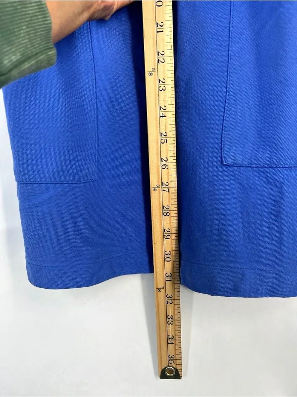 Noble Organic Tank Suit French Blue Zip Front Utility Romper XS - Image 11