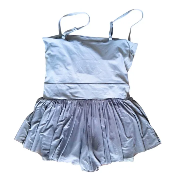 Blogilates Pop Flex Corset Slate Blue Tulle Skirt Sleeveless Jumpsuit Work Out - Image 2