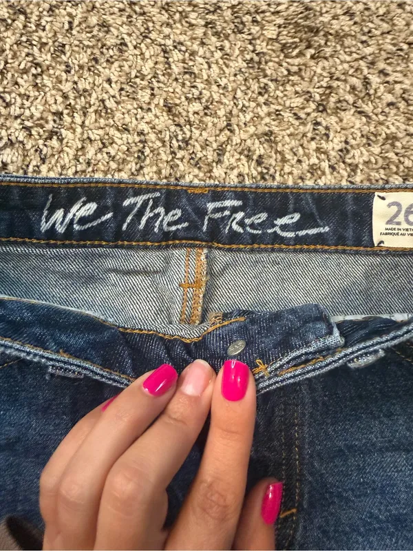 We The Free Free People Bailey Denim Mini Skirt - Dark Wash - Image 4