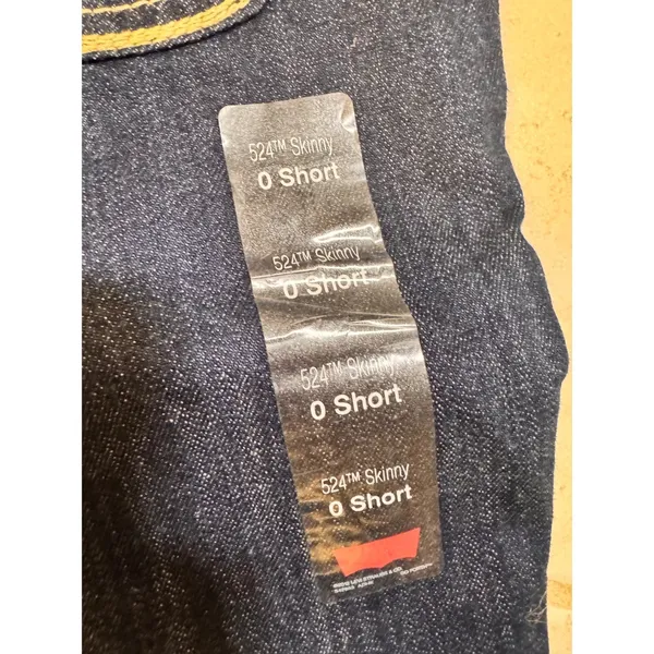 Levis 524 Too NWT Superlow Skinny Jeans Dark Wash Indigo Low Rise Denim Size 2 - Image 9