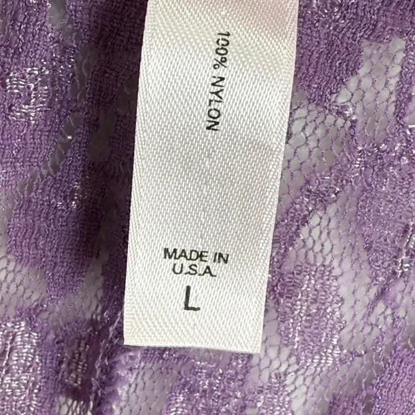Victoria's Secret Purple Floral Lace Camisole Spaghetti Strap Vintage USA Large‎ - Image 3