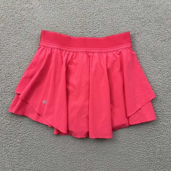 Lululemon Court Rival Skirt Skort High Rise Lip Gloss Pink Athletic Tennis 6 - Image 2