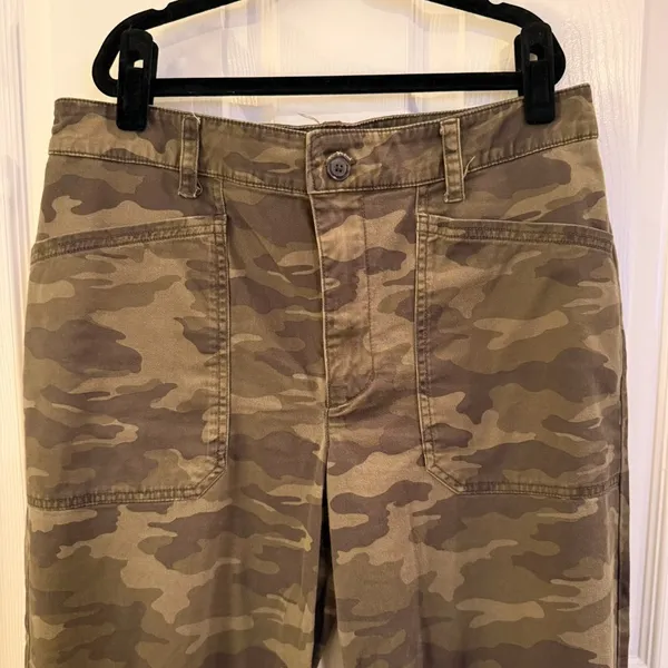 Camo Chino Pants Size 12 Camouflage Relaxed Fit Ankle Length - Image 3
