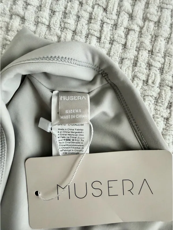 Musera Light Grey Sports Bra Gray Size XS - Image 3