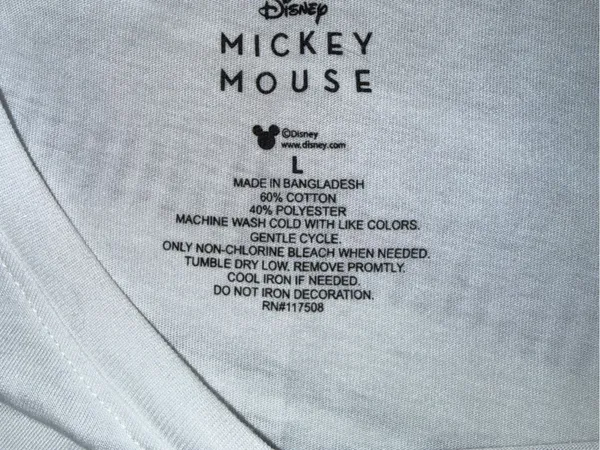 Disney White womens Tee with Mickey Mood Faces - Image 3