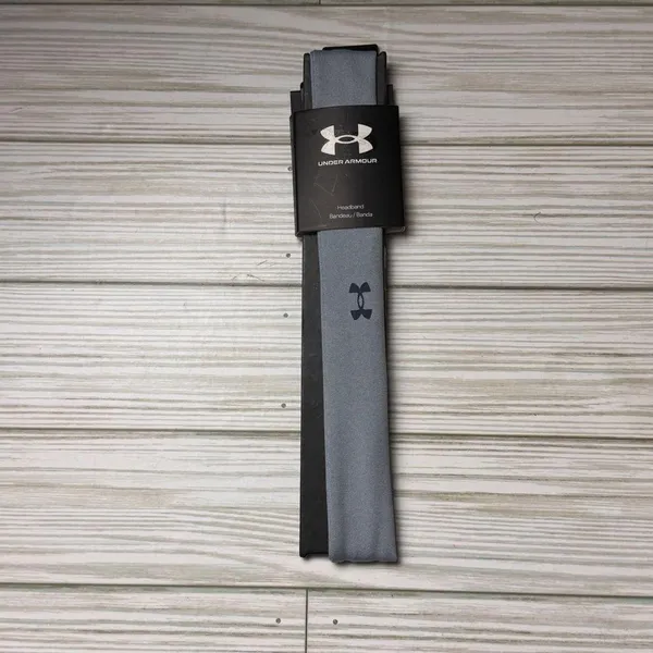 Under Armour Logo Women’s Sporty Athletic Gray and Black Headband Sz OS - Image 4