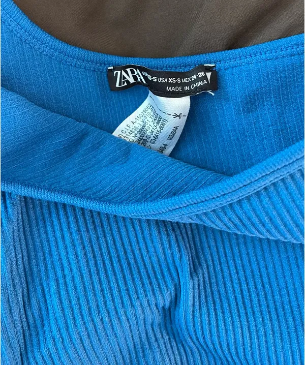 ZARA Blue Top Crop - Image 2
