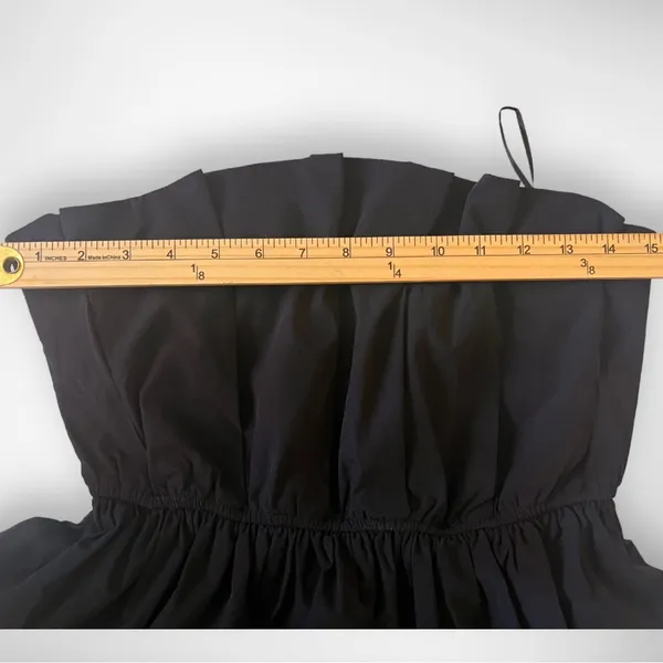 TCEC Black Strapless Pleated Mini‎ Dress Small | EUC - Image 7