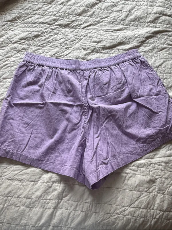 Abercrombie & Fitch Lavender Cotton Shorts XL - Image 3
