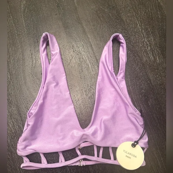 Tularosa Swim Bikini Top in Purple Sz S - Image 2