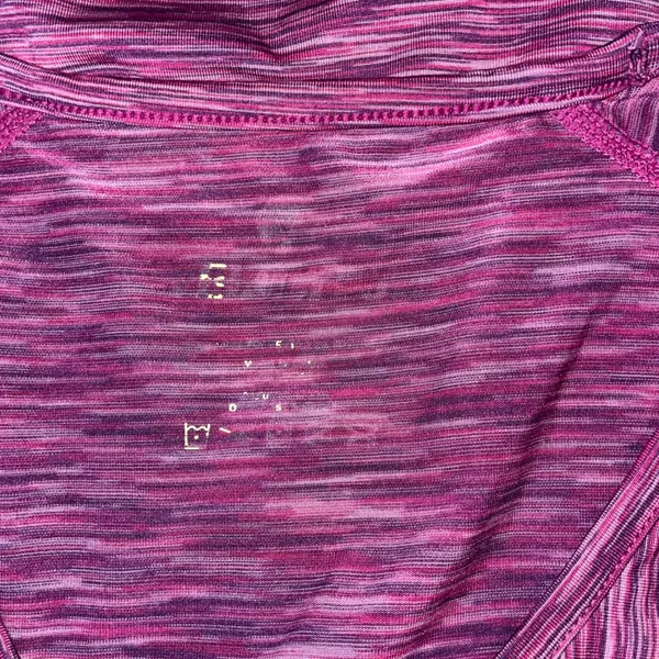 Lululemon Workout Gym Short Sleeve V-Neck Shirt Pink Purple Space Dye Sz 6 - Image 5