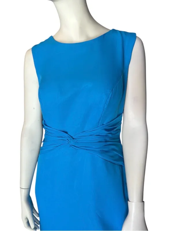 Gown Gallery Sleeveless Midi Dress with Gathered Waist Blue Size 10 NWT - Image 2
