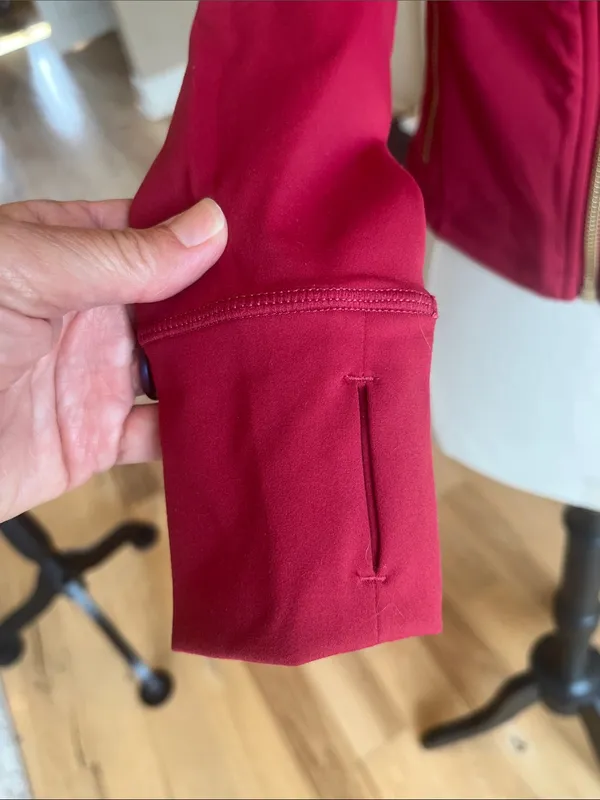 Women's Cranberry Red Active Zip Jacket & Leggings Set New Size XS - Image 10