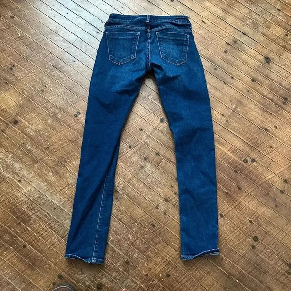 Agolde dark wash distressed stretchy Chloe low rise 24 jeans - Image 8