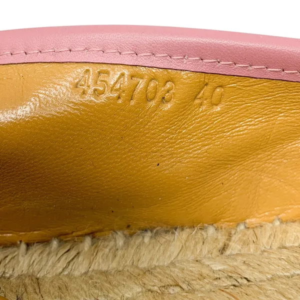 Gucci Guccissima Pink Leather GG Monogram Espadrille Flats EU 40 - Image 7