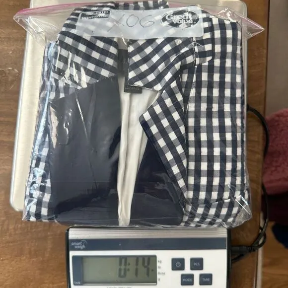 J.Crew Gingham Check Blazer Blue White Tuxedo Lapel‎ Professional Womens Size 2 - Image 10