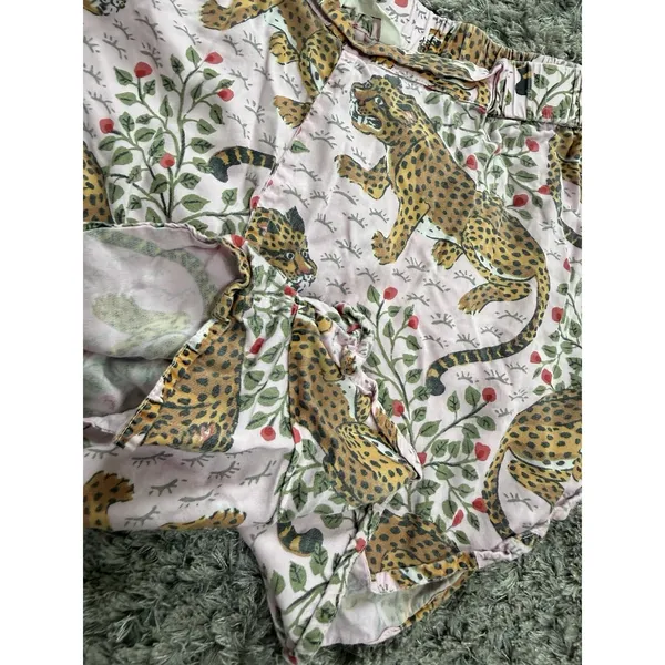 Printfresh Bagheera Pink Leopard Cotton Pajama Sleep Shorts Womens Size XS - Image 6