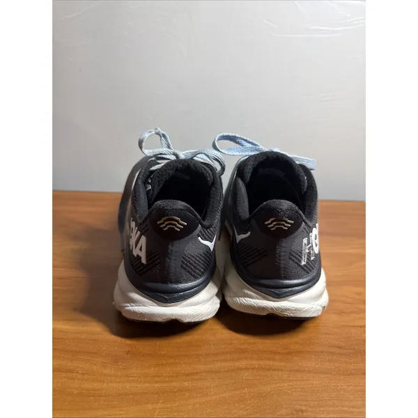 HOKA Clifton 9 Women Black/White Running Shoes Size 8B - Image 3