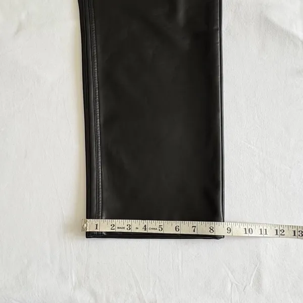 Abercrombie‎ & Fitch Vegan Leather 90s Straight Pant - Size 16. - Image 12