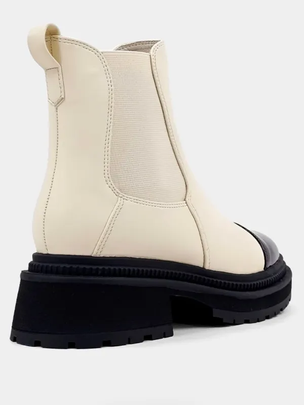 NEW SHUSHOP Zeina Lug Sole Chelsea Boot 10 M, BONE - Image 6