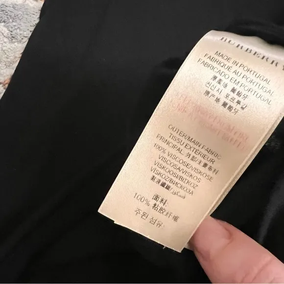 BURBERRY BRIT Black Short Sleeve T-shirt Embroidered Logo Size‎ XS - Image 5