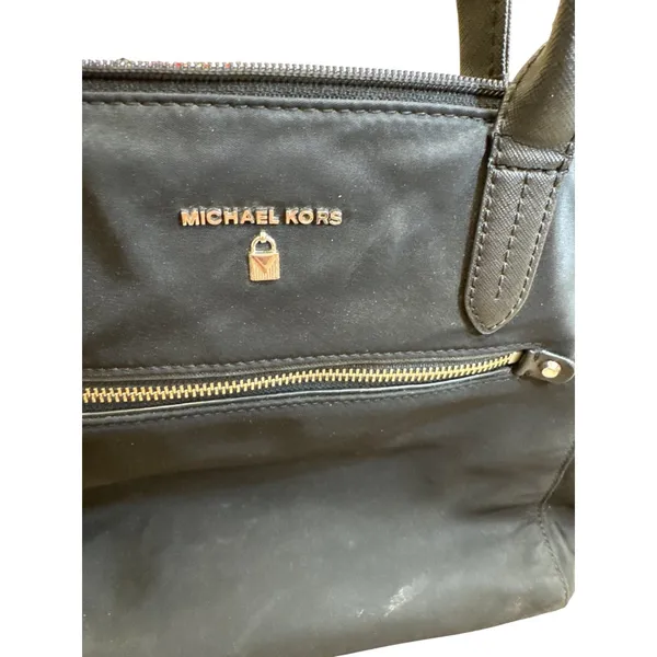 Michael Kors womens black canvas handbag tote SKU 7990 - Image 2
